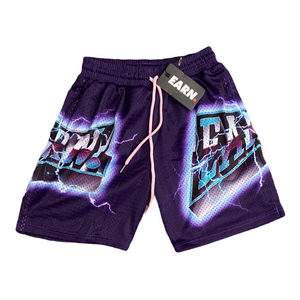 EARN LIGHTNING SHORTS (PURPLE)