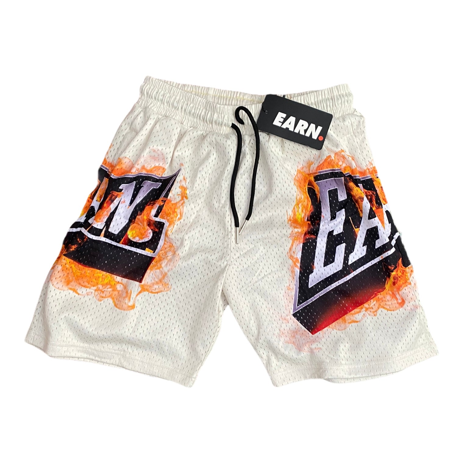 EARN HEAT SHORTS (CREAM W/ RED)